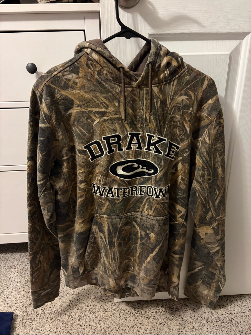 Drake Realtree Style Camo Pullover in Brown and Green